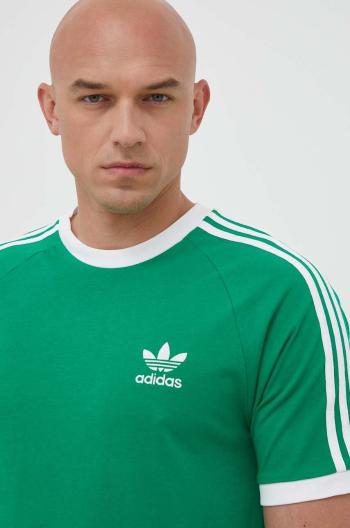 Bavlnené tepláky adidas Originals Adicolor Classics 3-Stripes Tee zelená farba, s potlačou, IM0410,