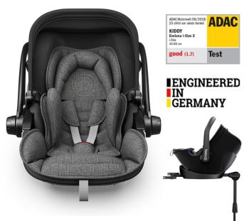 KIDDY Autosedačka Evoluna i-size 2 + Isofix základňa 40-83 cm Grey Melange Icy Grey BZP