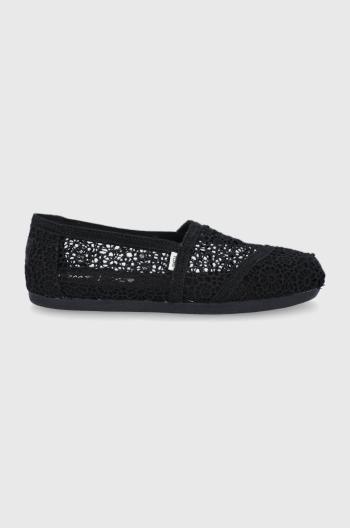 Espadrilky Toms Alpargata čierna farba