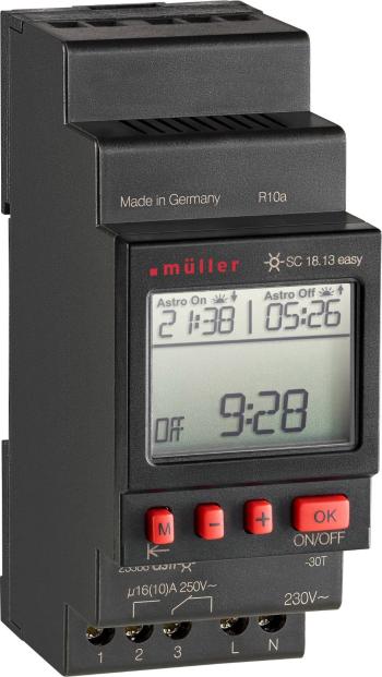 Müller SC 18.13 easy 230V 50-60Hz časovač na DIN lištu digitálny 230 V/AC 16 A/250 V