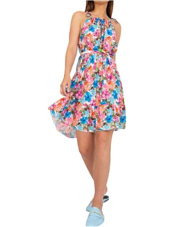 Farebné kvetinové šaty vel. L/XL
