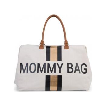 Childhome taška Mommy Bag Big Off White / Black zlatá