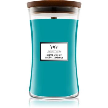 Woodwick Juniper & Spruce vonná sviečka s dreveným knotom 609,5 g