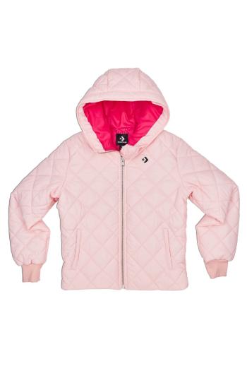 Dámska svetloružová bunda Quilted Poly Puffer