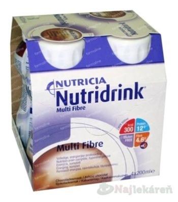 NUTRIDRINK MULTIFIBRE čokoládová príchuť 4x200 ml