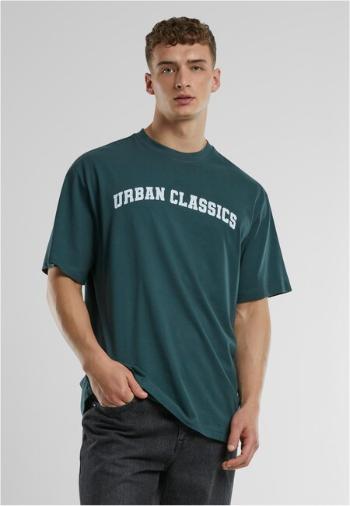 Urban Classics UC College Logo Tall Tee bottlegreen - XL