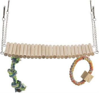 Trixie Suspension bridge w. rope & toy, hamster, wood/rope, 30 × 17 × 9 cm