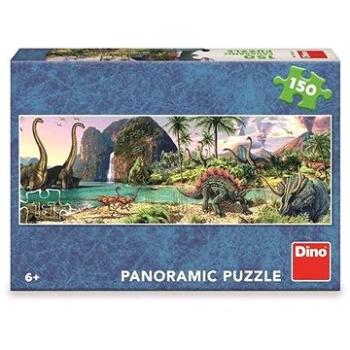 Dino Dinosaury pri jazere 150 panoramic puzzle (8590878393301)