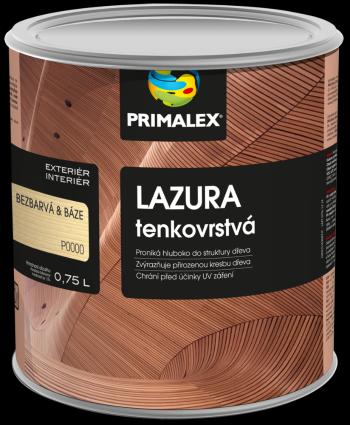 Primalex tenkovrstvá lazúra na drevo 0,75 l 10 - biela