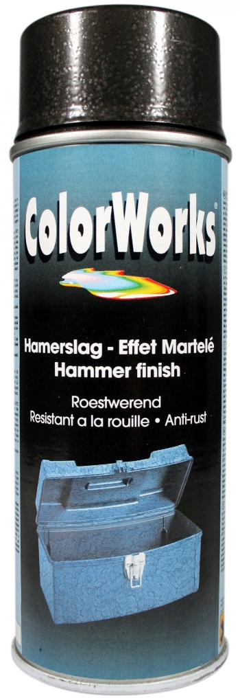 COLORWORKS - kladivková farba v spreji 400 ml kladivková zelená