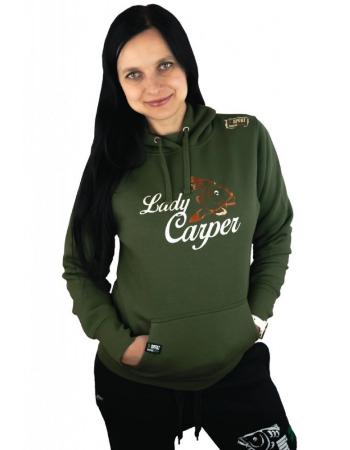 R-spekt mikina s kapucňou lady carper khaki - xl