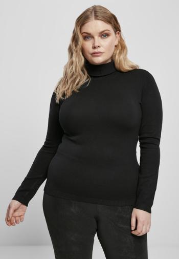 Urban Classics Ladies Basic Turtleneck Sweater black - 5XL