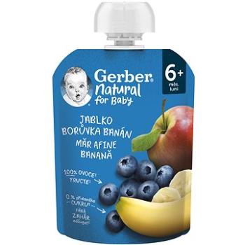 GERBER Natural kapsička jablko, čučoriedka a banán 90 g (8445290308238)