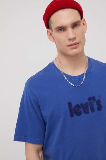 Bavlnené tričko Levi's s nášivkou