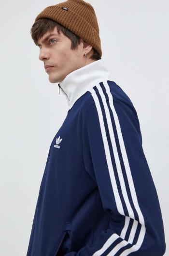 Mikina adidas Originals Adicolor Classics Beckenbauer pánska, tmavomodrá farba, vzorovaná, IP0418,