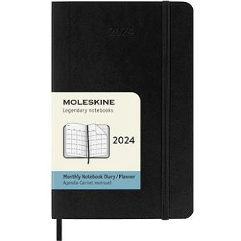 Moleskine 2024 S, mäkké dosky, čierny M (DSB12MN2Y24)