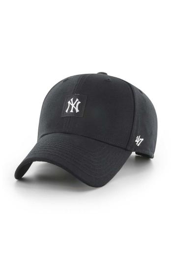 Bavlnená šiltovka 47 brand Mlb New York Yankees čierna farba, s nášivkou, B-CMPSP17GWP-BK