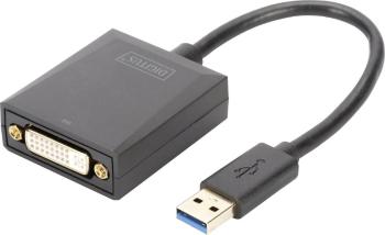 Digitus DA-70842 DVI / USB 3.0 adaptér [1x USB 3.0 zástrčka A - 1x DVI zásuvka 24+5-pólová] čierna tienený 15.00 cm