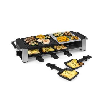 Klarstein Bistecca, raclette gril, 1200 W, kov/kameň, 8 osôb, LED kontrolka