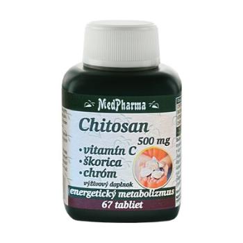 MedPharma Chitosan 500 mg+vitamín C, škorica, chróm 67 tabliet