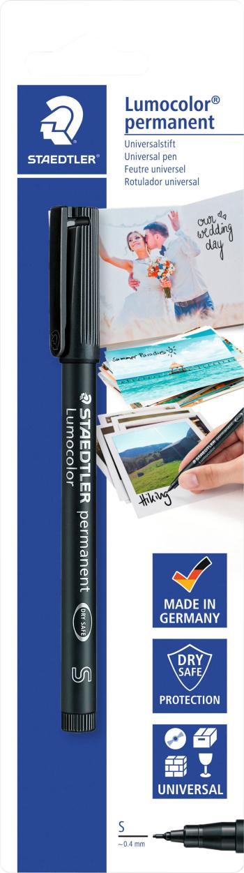 Staedtler Lumocolor 313-9 BK-1 permanentný popisovač čierna Vodotesné: áno