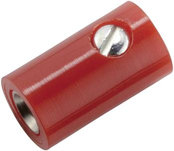 Kahlert Licht  mini laboratórne zásuvka zásuvka, rovná Ø pin: 2.6 mm červená 1 ks
