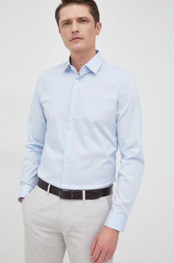 Košeľa Calvin Klein pánska, slim, s klasickým golierom