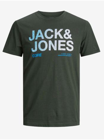 Tričká s krátkym rukávom pre mužov Jack & Jones - tmavozelená