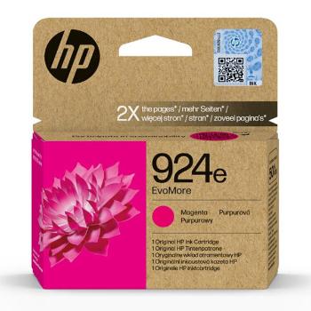 HP originál ink EvoMore 4K0U8NE#CE1, HP 924e, magenta, 800str., purpurová