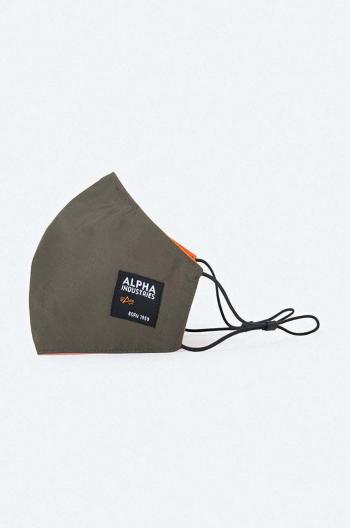 Ochranné rúško na viacnásobné použitie Alpha Industries Label Face Mask 128941.11-green,