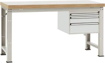 Manuflex WP5417.7035 Kompletný štandardný pracovný stôl PROFI s plastovou platňou, ŠxHxH = 1500 x 700 x 840 mm