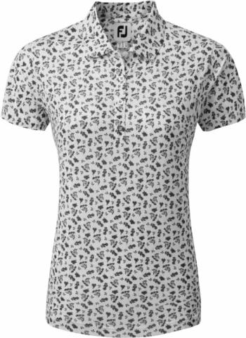 Footjoy Floral Print Womens Polo Shirt Black XS