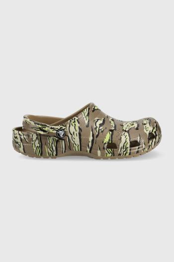 Šľapky Crocs Classic Printed Camo Clog pánske, zelená farba, 206454