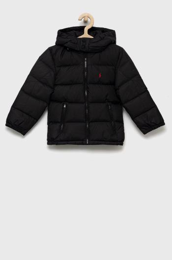 Detská páperová bunda Polo Ralph Lauren čierna farba