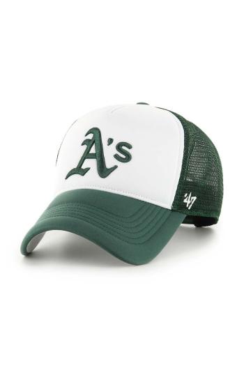 Šiltovka 47 brand MLB Oakland Athletics zelená farba, s nášivkou, B-TRTFM18KPP-DG