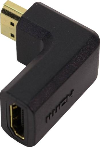 LogiLink AH0005 HDMI adaptér [1x HDMI zástrčka - 1x HDMI zásuvka] čierna 90 ° Zatočený doľava