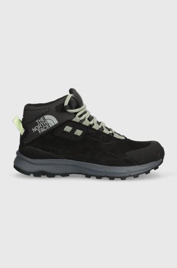 Topánky The North Face Cragstone Leather Mid WP dámske, čierna farba