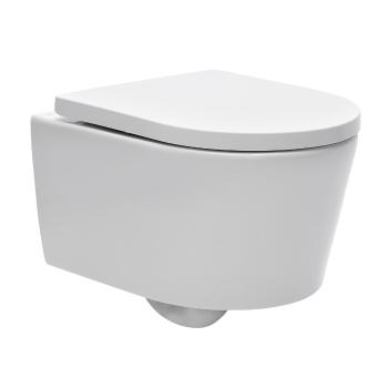 WC závesné SAT Brevis vrátane dosky softclose, zadný odpad SATBRE010RREXP
