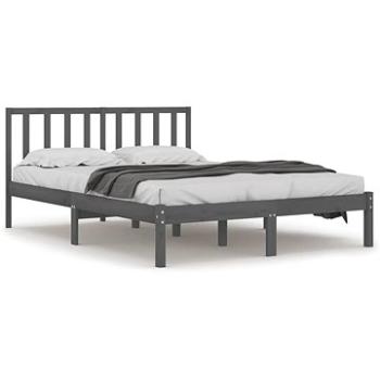 Rám postele sivý masívna borovica 120 × 190 cm Small Double, 3105043