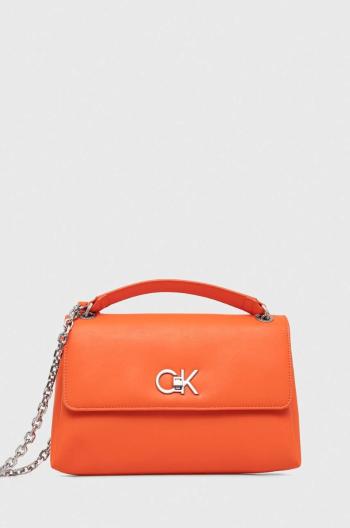 Kabelka Calvin Klein oranžová farba, K60K611084