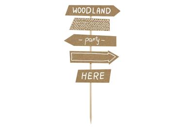 PartyDeco Dekorácia Ukazovateľ smeru Woodland