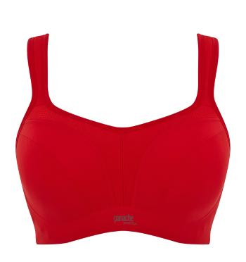 PANACHE - červená športová podprsenka s výstužou a kosticami-dostupná iba v našich predajniach