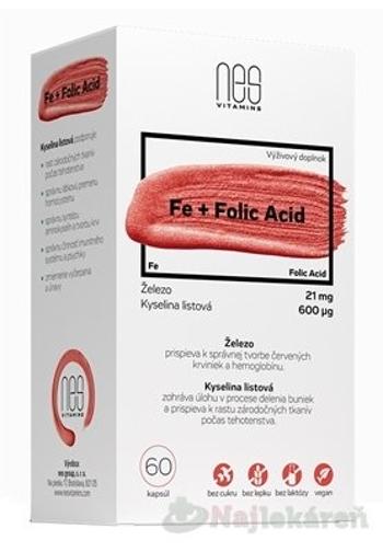 nesVITAMINS Fe 21 mg + Folic Acid 600 µg 60 ks