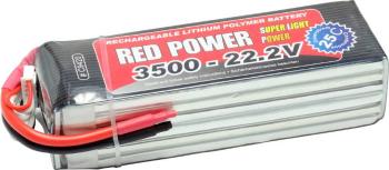 Red Power akupack Li-Pol 22.2 V 3500 mAh Počet článkov: 6 25 C SoftCase otvorené káblové koncovky
