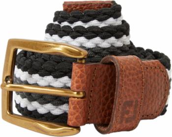 Footjoy Striped Mens Belt Black/Charcoal/White Long