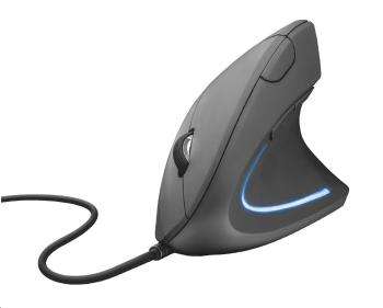 TRUST Myš Verto ergonomic mouse USB, black (čierna)