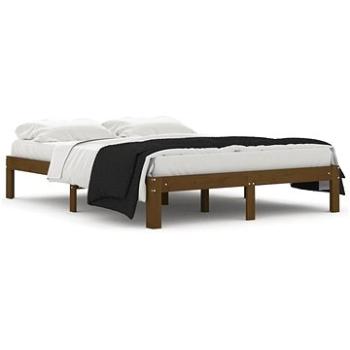 Rám postele medovo hnedý masívna borovica 140 × 190 cm, 810348