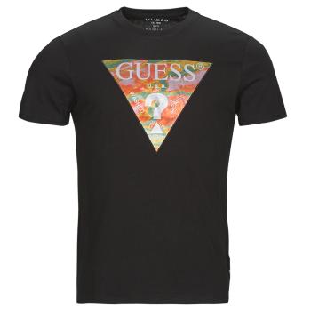 Guess  SS BSC ABSTRACT TRI LOGO TEE  Tričká s krátkym rukávom Čierna