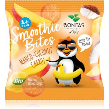 Bonitas Smoothie Bites BIO mrazom sušené ovocie v BIO kvalite príchuť Mango, Carrot, Coconut 10 g