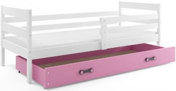 BMS Detská jednolôžková posteľ ERYK | biela Farba: biela / ružová, Rozmer.: 190 x 80 cm